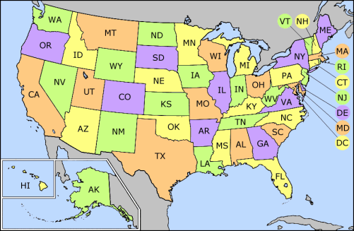 us state map presentation